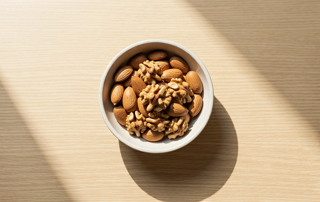 Natürliche Nüsse als Symbol für gesunde Gewohnheiten